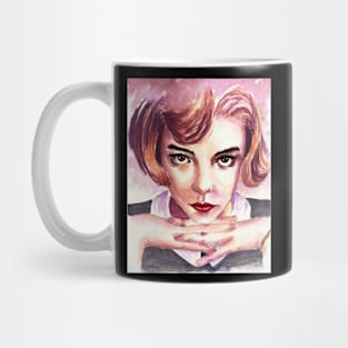 The Queen's Gambit Watercolor Portrait Mug